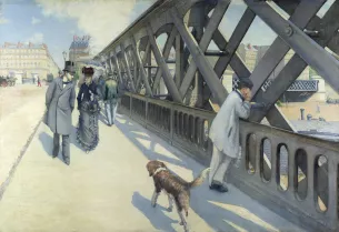 personnes pont paris peinture
