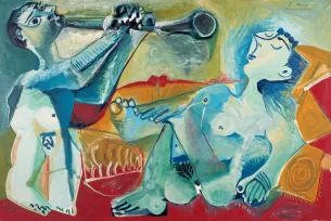 figures abstraites colorées peinture