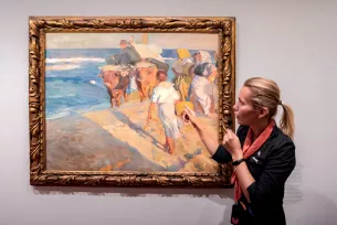 Visite guidée conférencière tableau sortant le bateau Sorolla