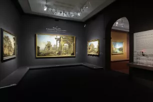 Vue in situ exposition Canaletto Caumont