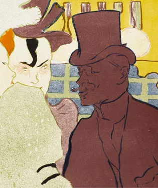 affiche personnages costume toulouse lautrec