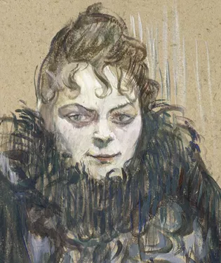 Femme en noir boa Toulouse Lautrec