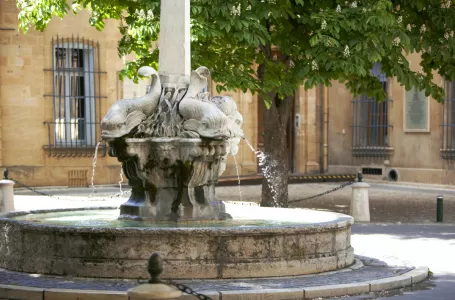 Fountain and Place des Quatre Dauphins 