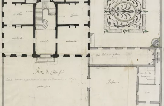 Plan of the ground floor of the Hôtel de Caumont, Collection BNF, Paris - © Bibliothèque nationale de France, département Estampes et photographie