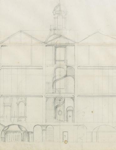 Sectional view of the Hôtel de Caumont