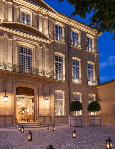 Façade de nuit Hôtel de Caumont