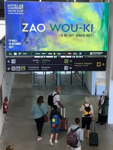 Affiche exposition Zao Wouki aéroport Marseille 