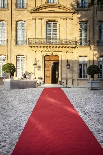 reception tapis rouge